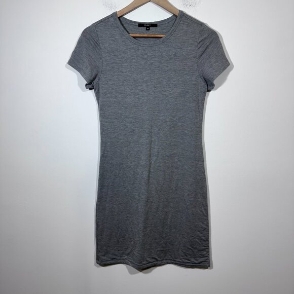 QUINCE Womens T Shirt Dress sz Medium Gray Crew Neck Short Sleeve Stretch - Picture 3 of 6
